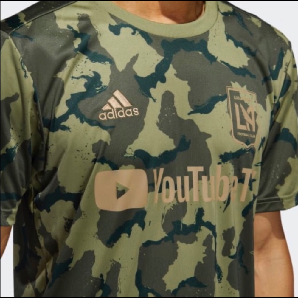 LAFC adidas Launch MLS 2019 Military Appreciation Warm Up Jerseys size M